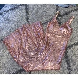 Rose Gold Long maxi Dress 👗